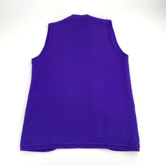Vintage Joyce Sweater Vest Womens Sz S Purple Wool Open Front 60s 70s‎ Hippie - Picture 2 of 8